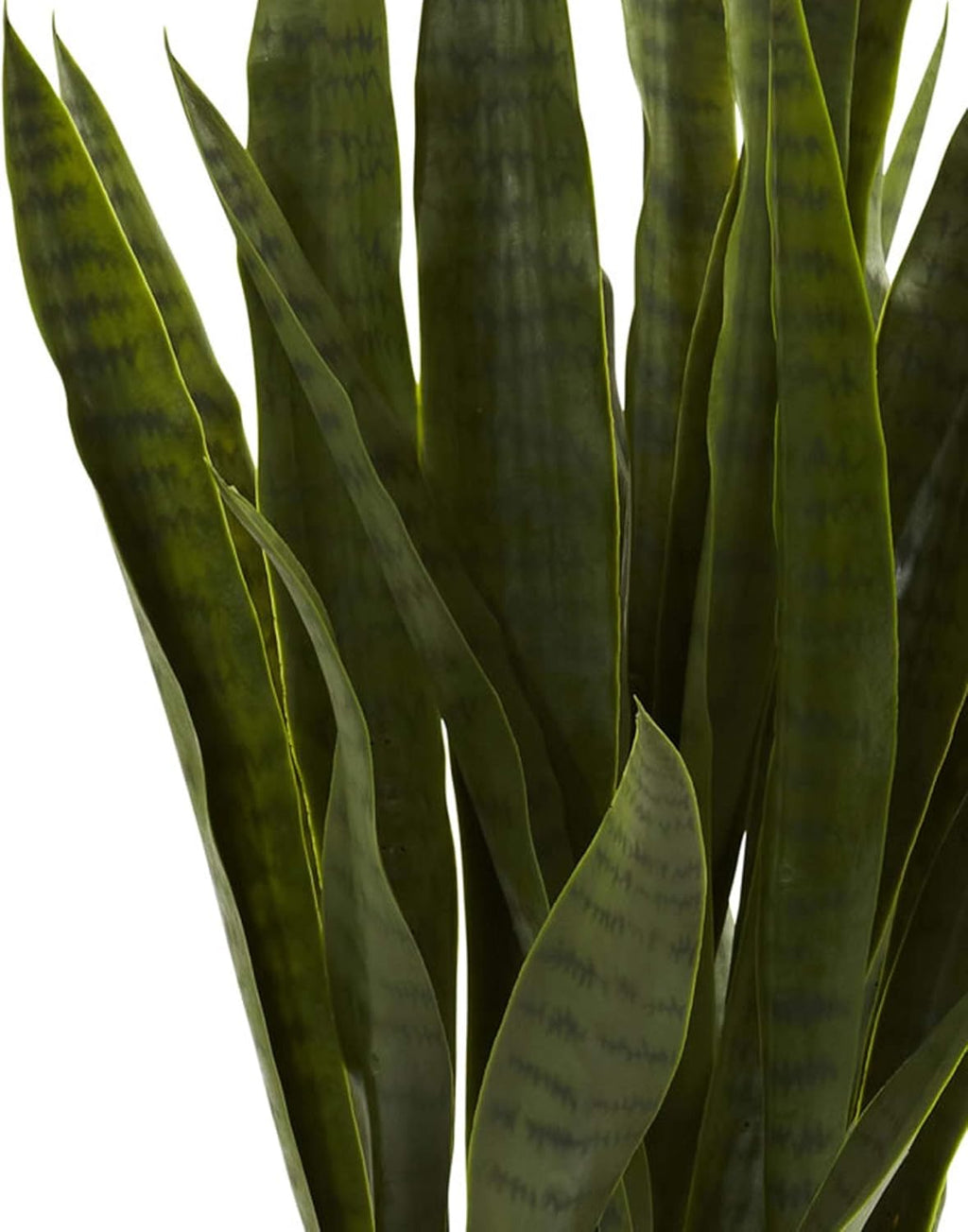 Nearly Natural 35in Artificial Snake Plant, Sansevieria Faux Greenery with Black Planter for Indoor Home Office Decor, Low Maintenance